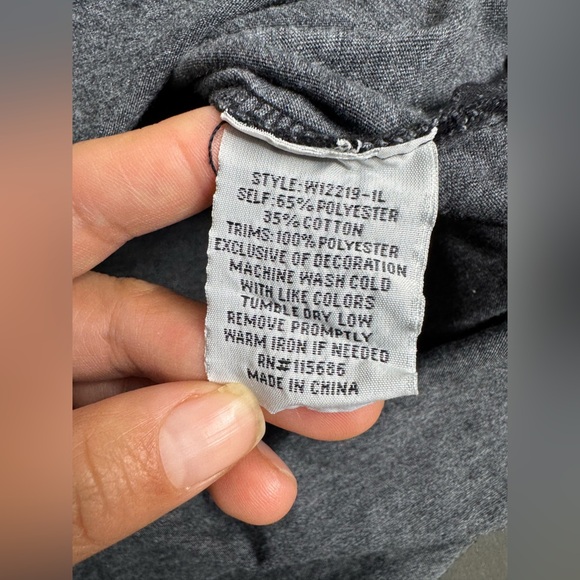 Johnny Was Gray Floral Embroidered Blouse - Picture 6 of 8